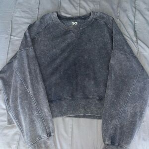 SO Women's Gray Tie Dye Crewneck